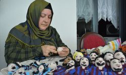 Trabzonlu ev hanımı "futbolcu maskotları" yapıyor